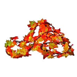 Sylvania Multicolored Prelit Leaf Garland Fall Decor