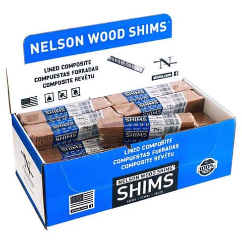 Nelson Wood Shims Nelson 1.5 in. W X 8 in. L Composite Shim 12 pk