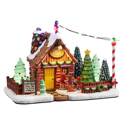 Lemax LED Multicolored Lou's Tree Farm Christmas Village 6 in.