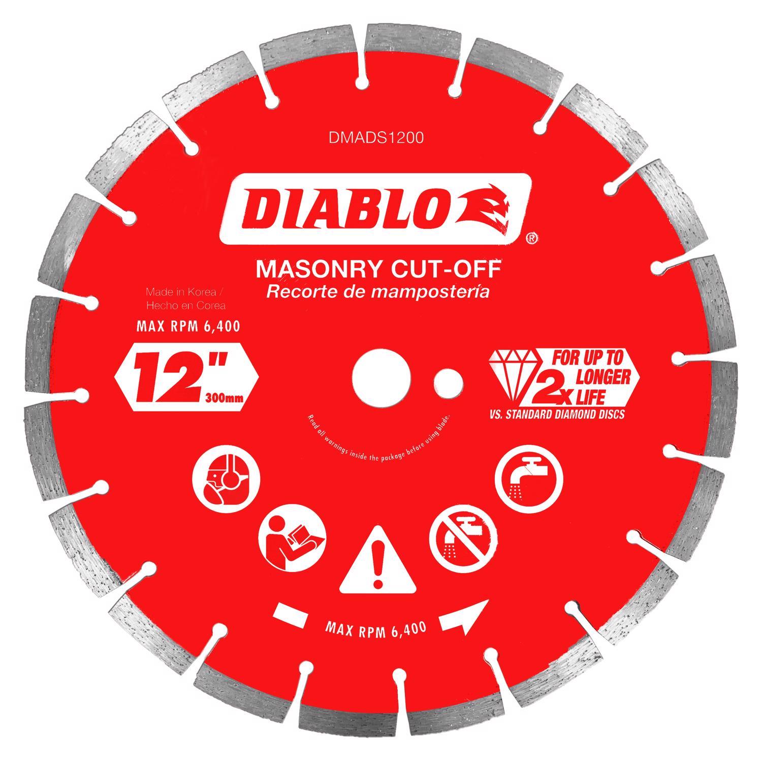 Diablo 12 in. D X 1 in. Diamond Segmented Masonry Cut-Off Disc Uae Electronic uaeelectronic.com