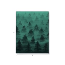 Denik 9 in. W X 7 in. L Sewn Bound Green Silence of Nature Notebook