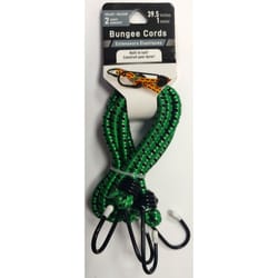 Jacent Green Bungee Cord 39.5 in. L X .50 in. 10 lb 2 pk