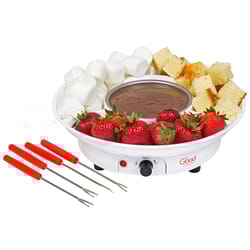 Good Cooking Red 12 oz Stainless Steel Fondue Set