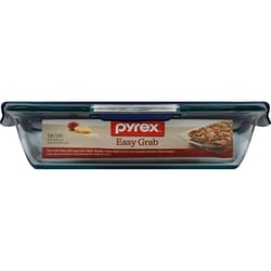 Pyrex 9.75 in. W X 15.5 in. L Baking Dish Blue/Clear