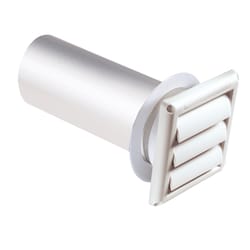Deflect-O Supurr-Vent 11 in. L X 4 in. D White Aluminum/Plastic Dryer Vent Kit