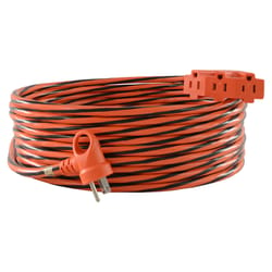 Conntek Indoor or Outdoor 50 ft. L Black/Orange Triple Outlet Cord 12/3 SJTW