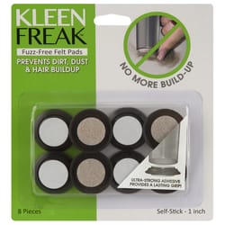 Kleen Freak Felt Self Adhesive Protective Pad Brown Round 1 in. W X 1 in. L 8 pk