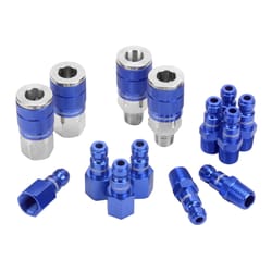 Legacy ColorConnex Aluminum/Steel Air Coupler and Plug Set 1/4 in. 14 pc