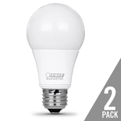 Feit Enhance A19 E26 (Medium) LED Bulb Bright White 60 Watt Equivalence 2 pk