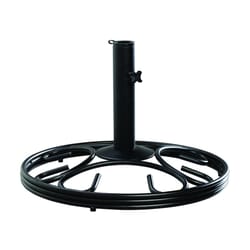 Living Accents Black Round Cast Iron Umbrella Base