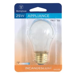 Westinghouse 25 W A15 Appliance Incandescent Bulb E26 (Medium) White 1 pk