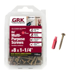 GRK Fasteners UberGrade No. 8 in. X 1-1/4 in. L Star Flat Head W-Cut Multi-Purpose Screws