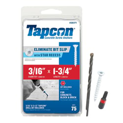 Tapcon 1-3/4 in. L Star Flat Head Concrete Screws 75 pk