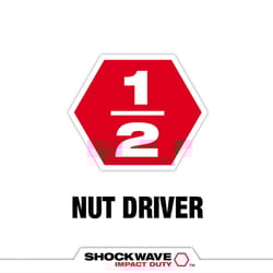 Milwaukee Shockwave 1/2 in. drive X 2-9/16 in. L Heat-Treated Steel Nut Driver 1 pc