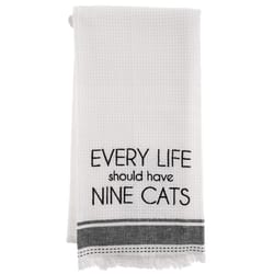 Karma Milo Black/White Cotton Cats Tea Towel 1 pk
