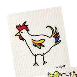 Wet-It! Multicolored Cotton Rooster Dish Cloth 1 pk