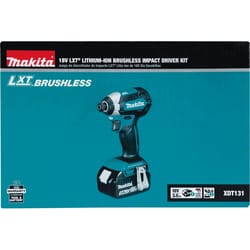 Makita LXT 18 V 1/4 in. Cordless Brushless Impact Driver Kit (Battery & Charger)