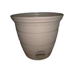 Misco QuickView 5.26 in. H X 6 in. D Resin Planter Taupe