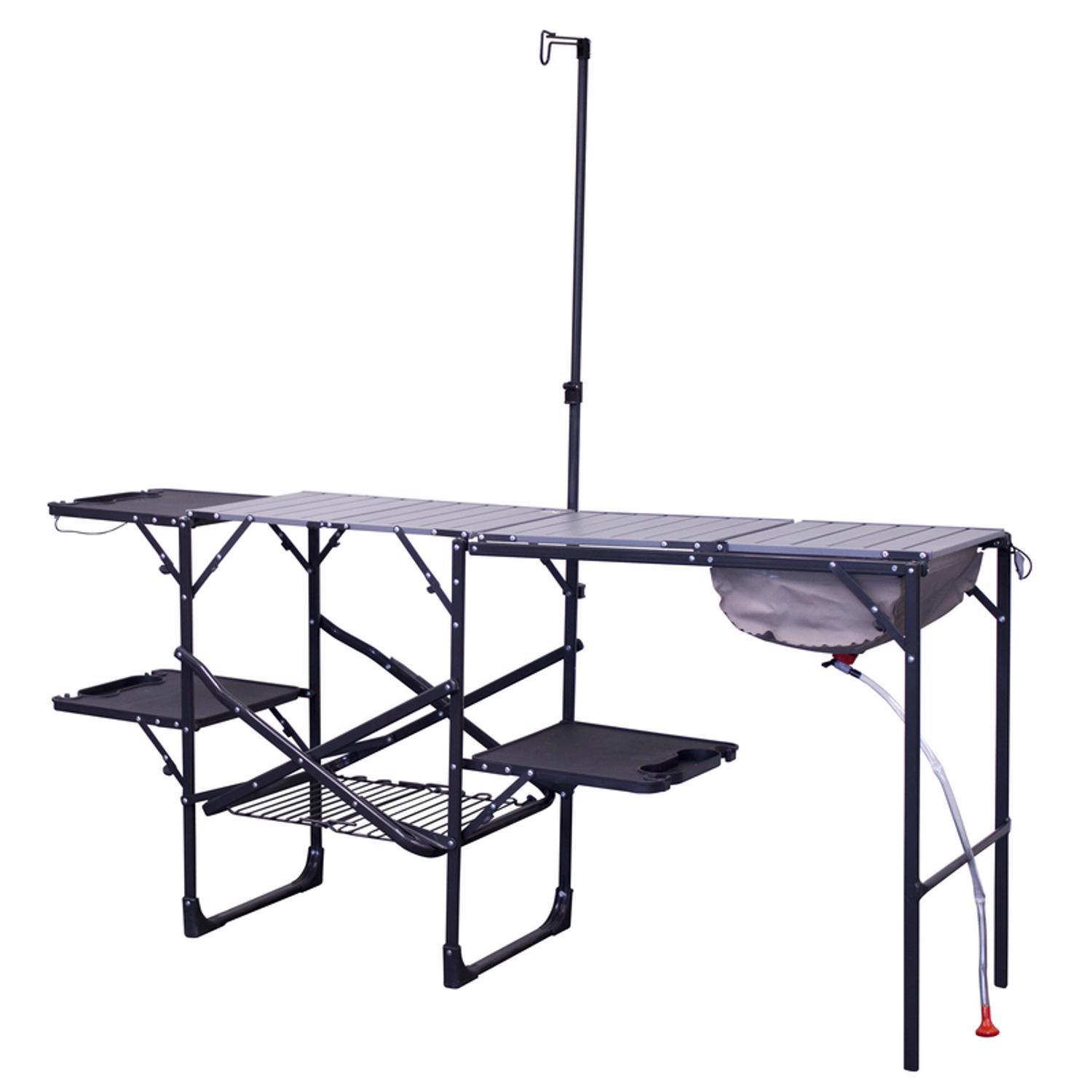 GCI Outdoor Master Cook Station Gray Camp Table 32.3 in. H X 21.7 in. W X 70 in. L 1 pk Sansujyuku sansujyuku.com