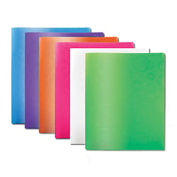 Bazic Products Bubble Embossed 0.08 in. W X 9.33 in. L Assorted Poly Portfolio