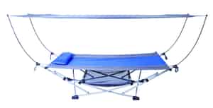 Mac Sports  26.4 in. W x 91.3 in. L Blue  Portable Hammock  With Stand 