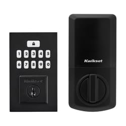 Kwikset SmartCode Matte Black Metal Electronic Deadbolt