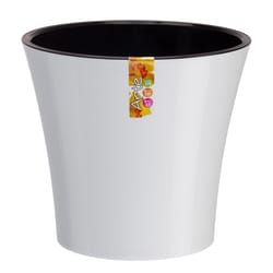 Santino Arte 9 in. D Plastic Planter White