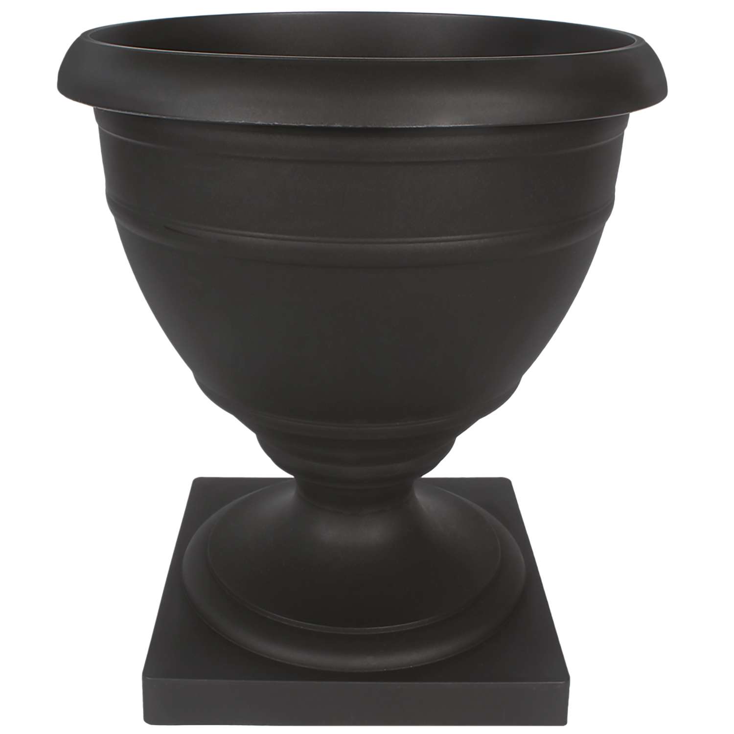 HC Companies 18 in. H X 16 in. D Plastic Olympia Urn Planter Black Ace Hardware