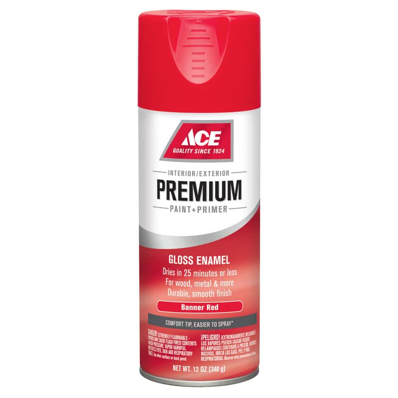 Ace Premium Gloss Banner Red Enamel Spray Paint 12 Oz Ace Hardware