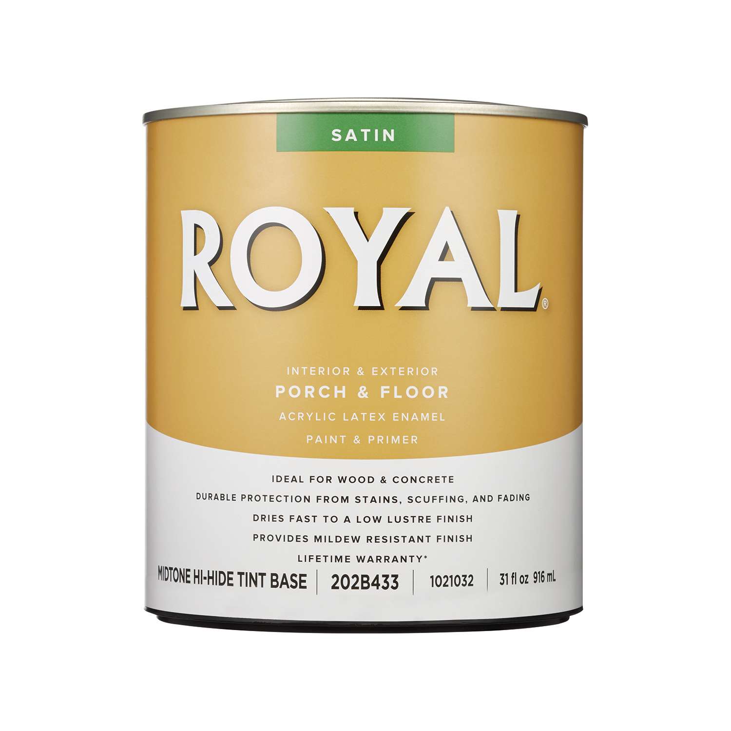 Royal Satin MidTone Base Porch & Floor Paint 1 qt. Ace Hardware