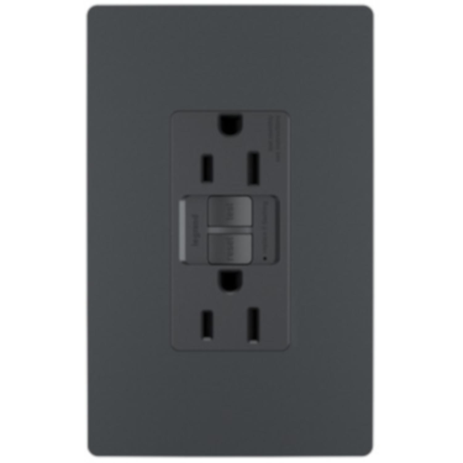 Legrand Radiant 15 amps 125 V Duplex Graphite Outlet 5-15R 1 pk