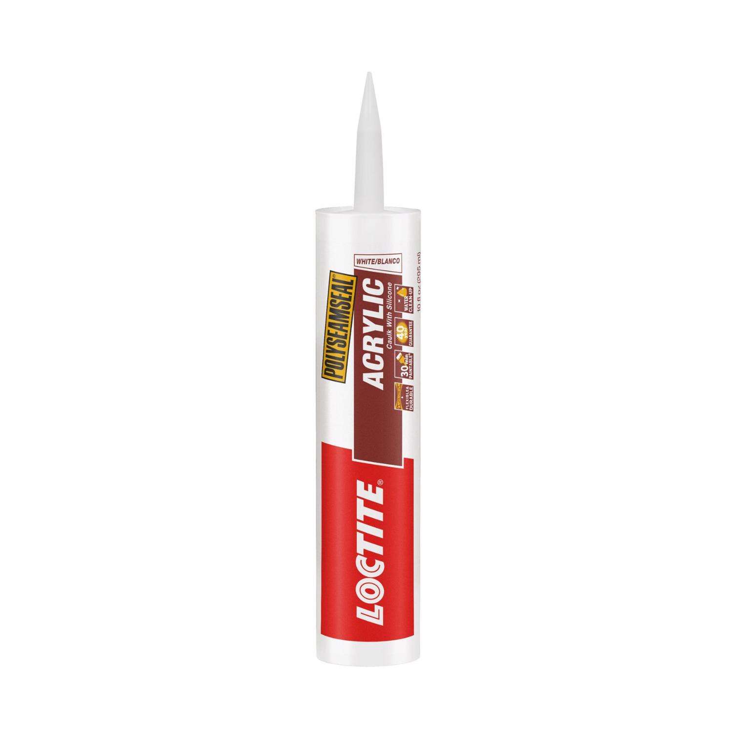 Loctite Polyseamseal White Acrylic/Silicone Multipurpose Caulk Sealant