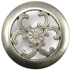 Laurey Georgetown Filigree Round Cabinet Knob 1-1/2 in. D 0.8 in. Satin Chrome 1 pk