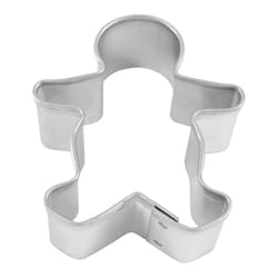 R&M International Corp 2 in. W X 2 in. L Mini Gingerbread Boy Cookie Cutter Silver 1 pc