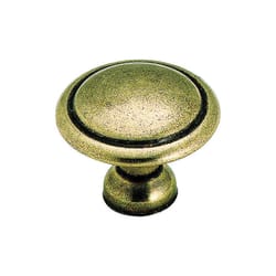 Amerock Allison Round Cabinet Knob 1-3/8 in. D 1 in. Antique Brass 1 pk