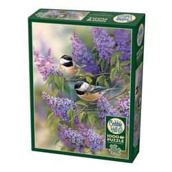 Cobble Hill Chickadees and Lilacs Jigsaw Puzzle 1000 pc