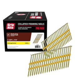 Grip-Rite 2-3/8 in. L X 12 Ga. Angled Strip Electro Galvanized Framing Nails 21 deg 5000 pk