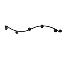 Spectrum 18 in. L Black Steel Hook Rack 1 pk