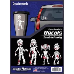 Decalcomania Zombie Family Car Sticker Vinyl 1 pk