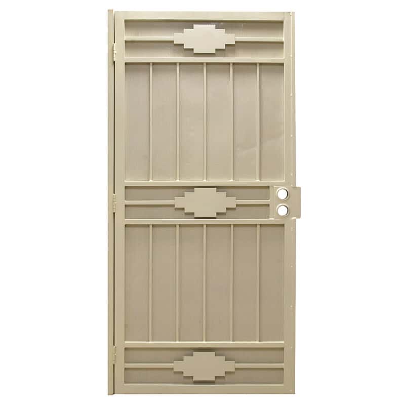 Precision 813/4 in. H X 36 in. W Sedona Almond Steel Security Door