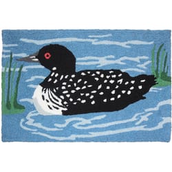 Jellybean 20 in. W X 30 in. L Multi-Color Northwoods Loon Polyester Accent Rug