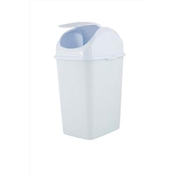 Superio Brand 5 L White Plastic Slim Swing Trash Can