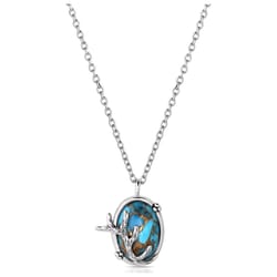 Montana Silversmiths Women's Kristi Titus Serenity's Call Silver/Turquoise Necklace