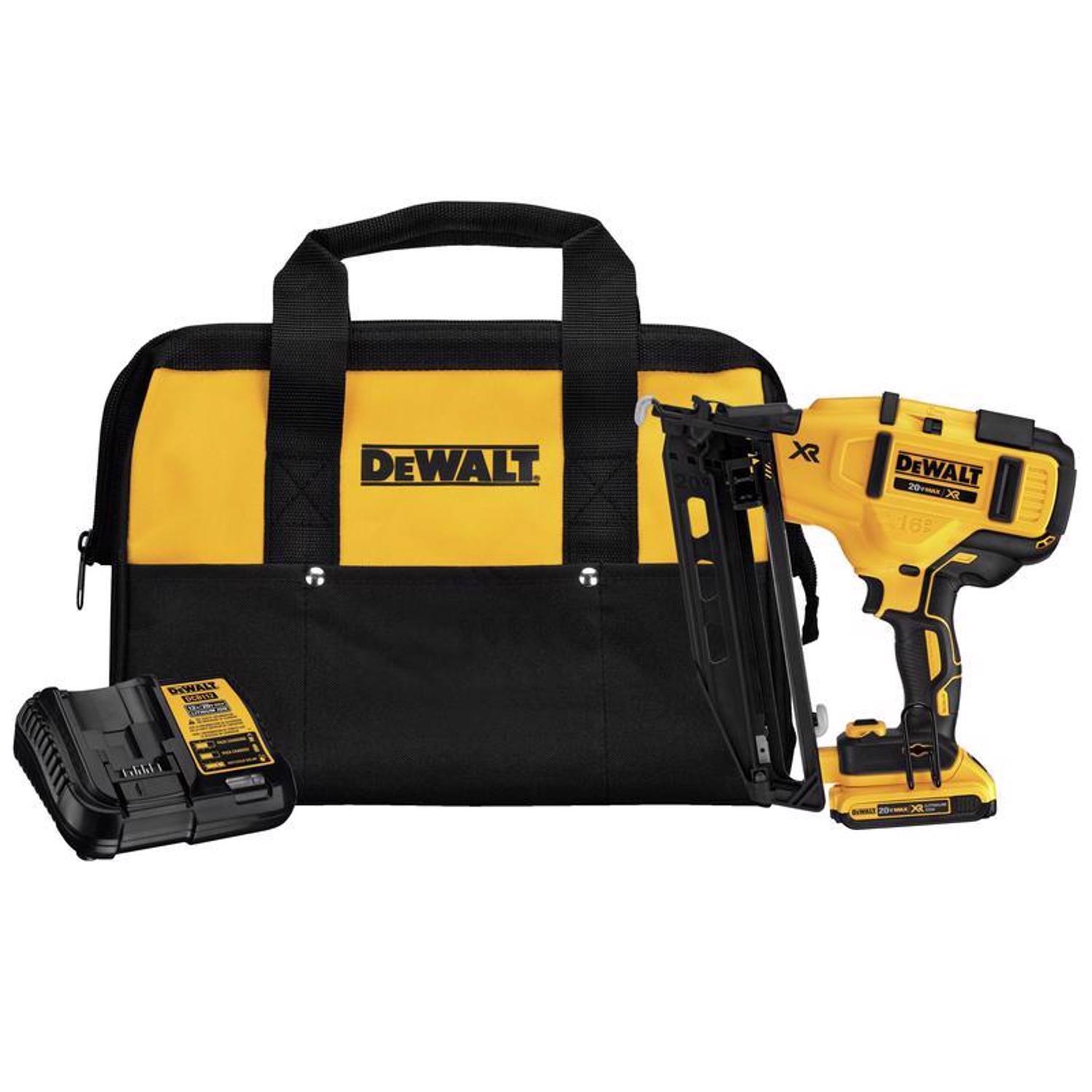 Photos - Staple Gun / Nailer DeWALT 20V MAX XR 16 Ga. Cordless 20 deg Angled Finish Nailer Kit  20 V DCN660D1 (Battery & Charger)