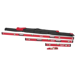 Milwaukee RedStick 78 in. Aluminum Magnetic Box Level Set 3 vial