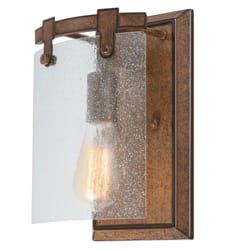 Westinghouse Burnell 1-Light Burnwood Brown Wall Sconce