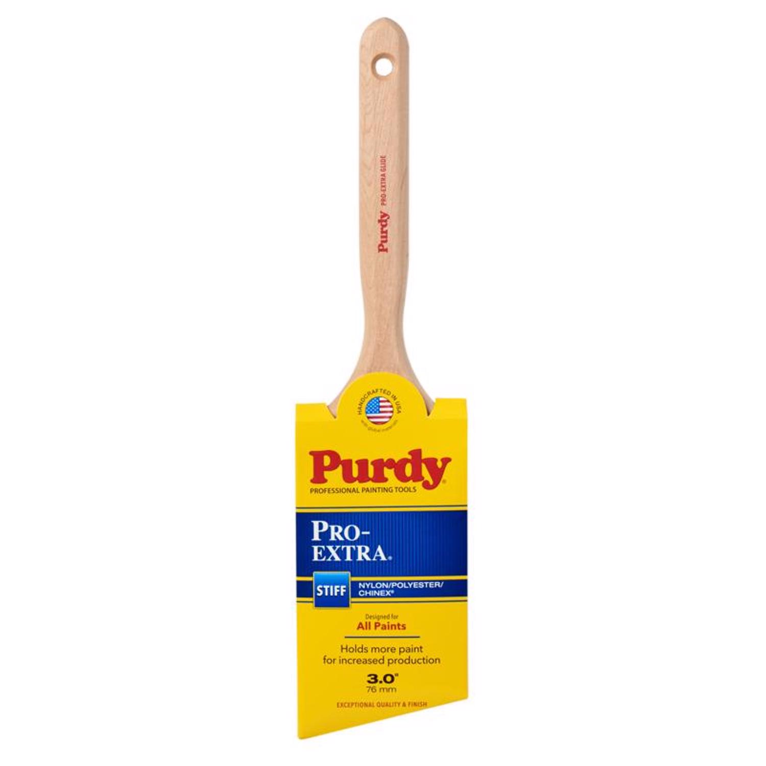 Photos - Putty Knife / Painting Tool Purdy Pro-Extra Glide 3 in. Stiff Angle Trim Paint Brush 144152730