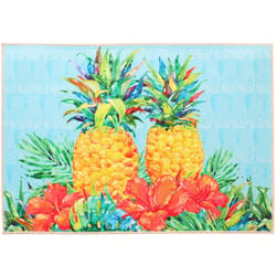 Olivia's Home 22 in. W X 32 in. L Multicolored Kona Pineapple & Hibiscus Polyester Accent Rug