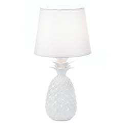 Gallery of Light Pineapple 19.5 in. White Table Lamp