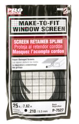 Prime-Line 0.21 in. D X 300 in. L Screen Spline